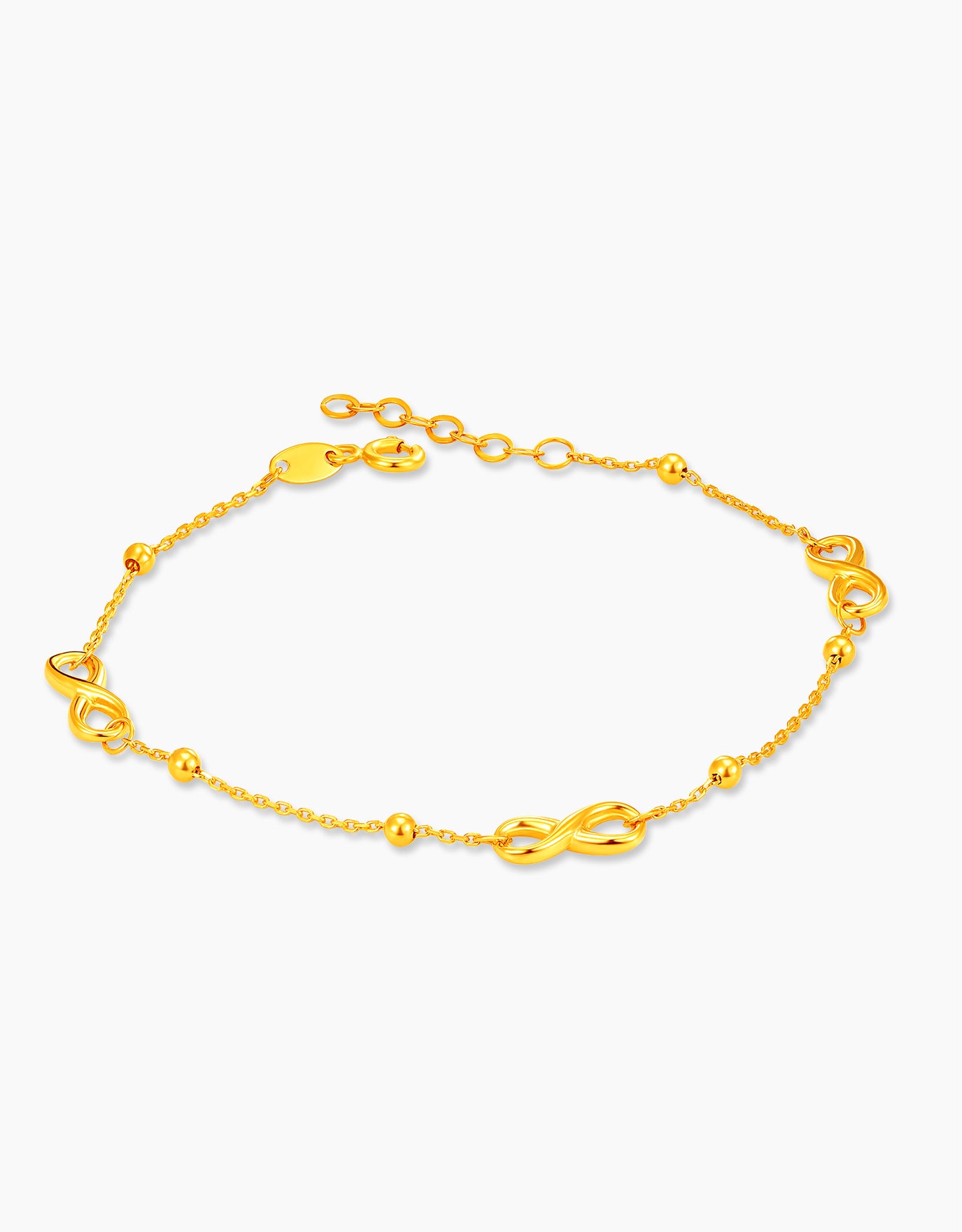 LVC MOD22 Infinity Loop Gold Bracelet