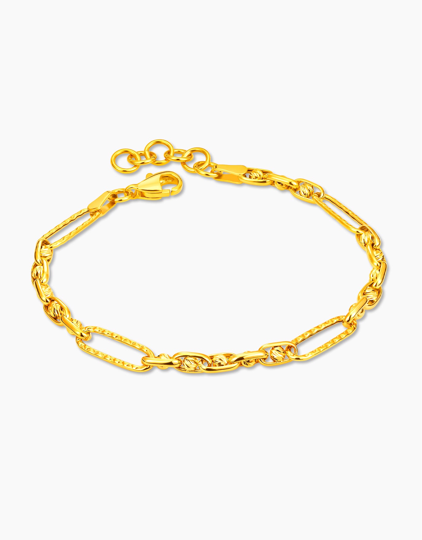 LVC MOD22 Quadratic Chained Gold Bracelet