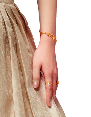 LVC 9IN Flow of Fortune Coin 999 Gold Ring