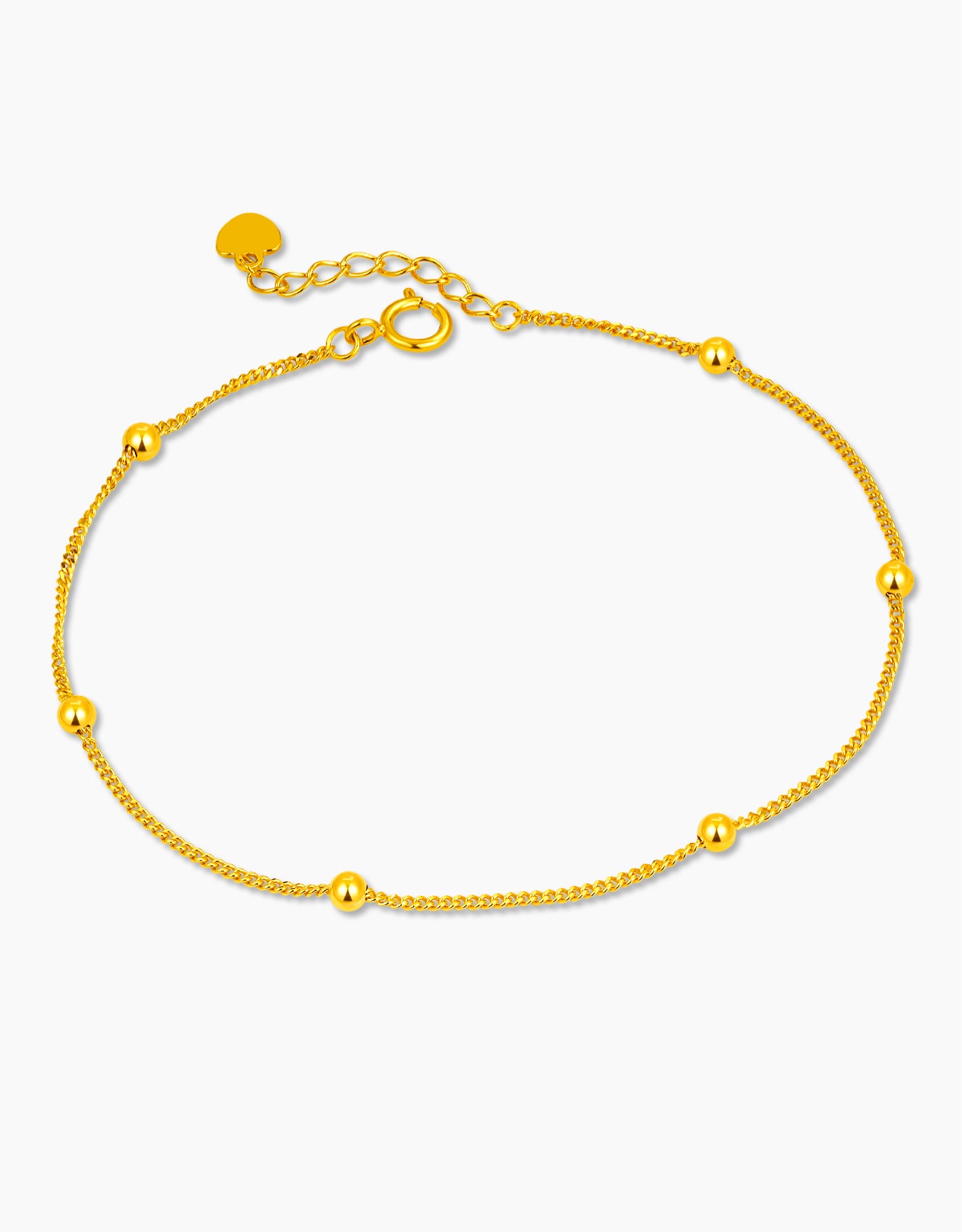 LVC MOD22 Gleam Bead Curb Gold Bracelet