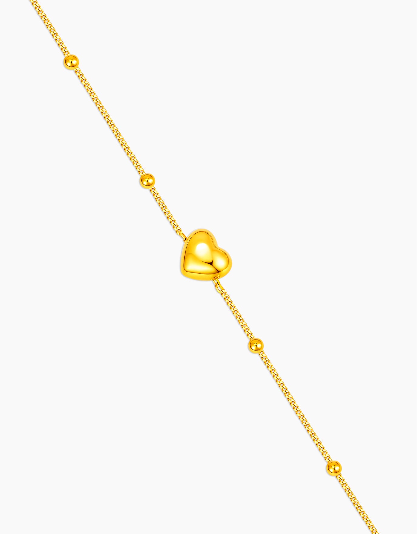 LVC MOD22 Heartbeam Curb Gold Bracelet