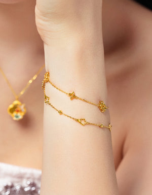 LVC MOD22 Clover Star Harmony Gold Bracelet