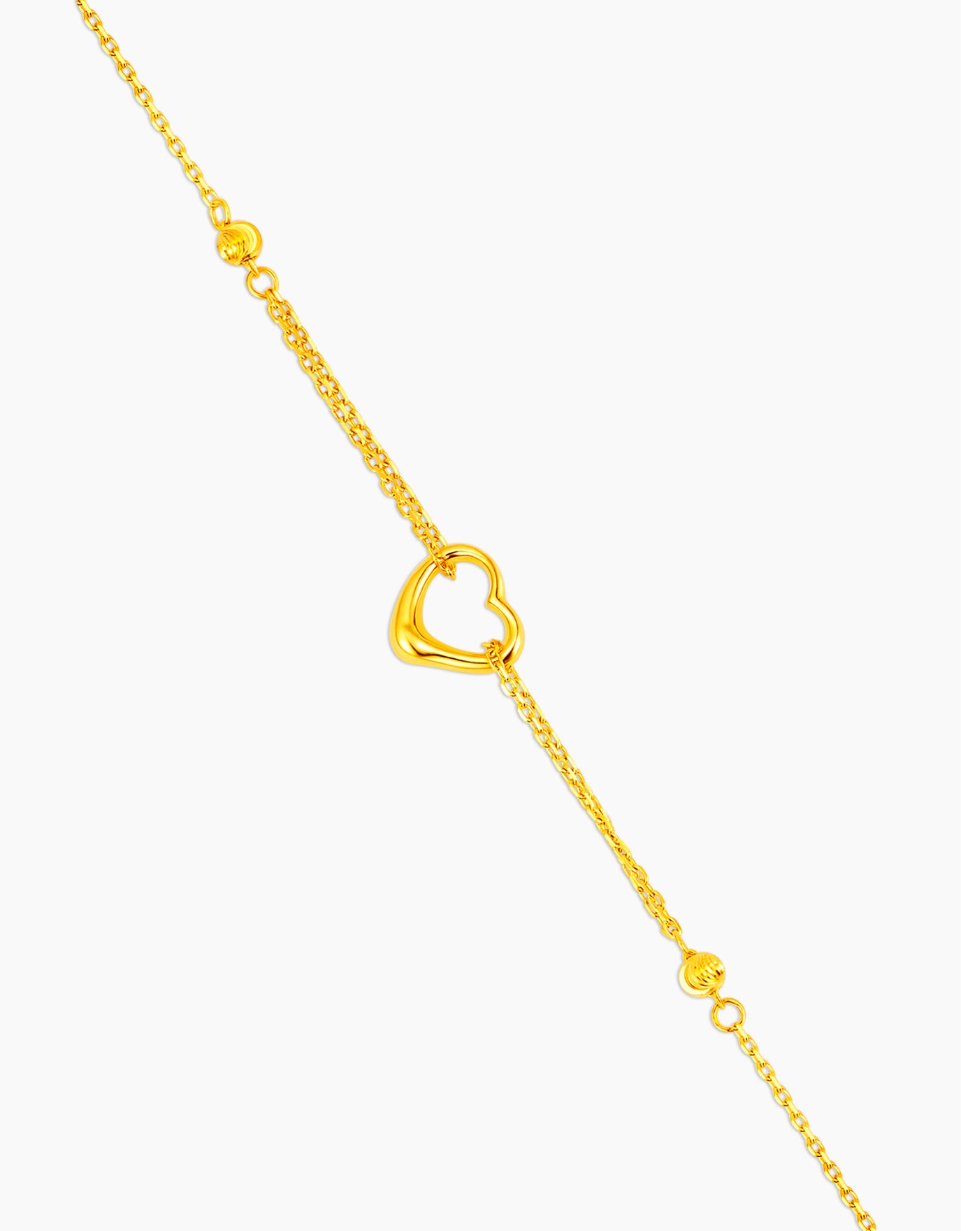 LVC MOD22 Heartloop Duo Chain Gold Bracelet
