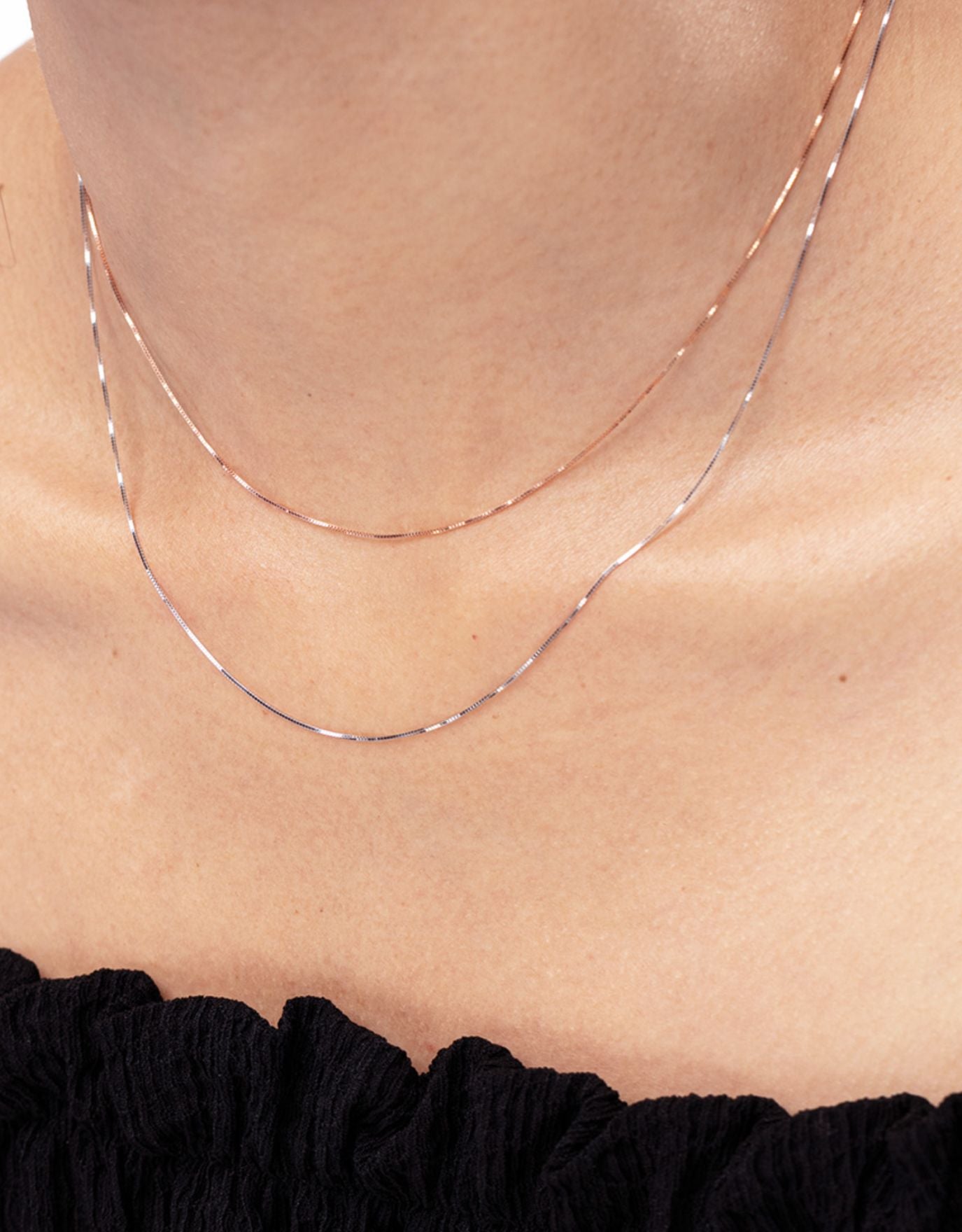 LVC 10K Rose Gold Box Chain