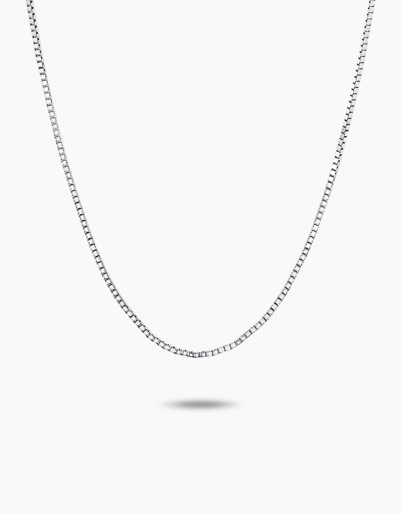 LVC 10K White Gold Box Chain