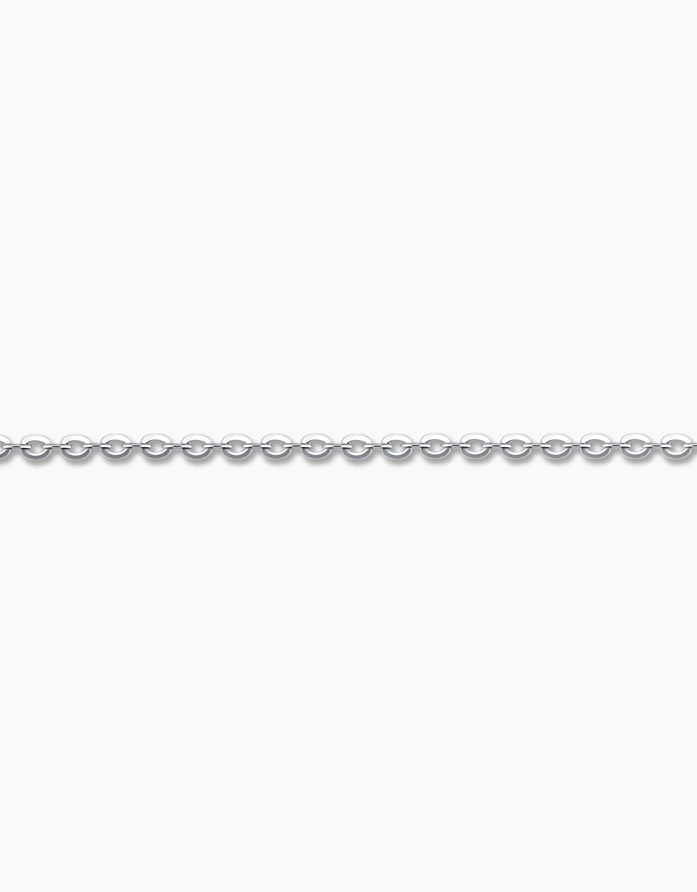 LVC 10K White Gold Round Link Chain