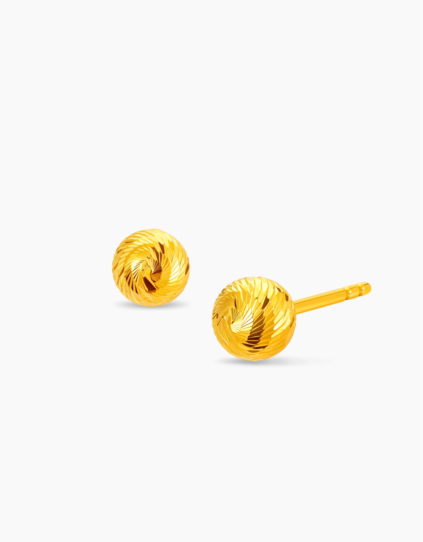 LVC MOD22 Textured Swirl Gold Stud Earrings