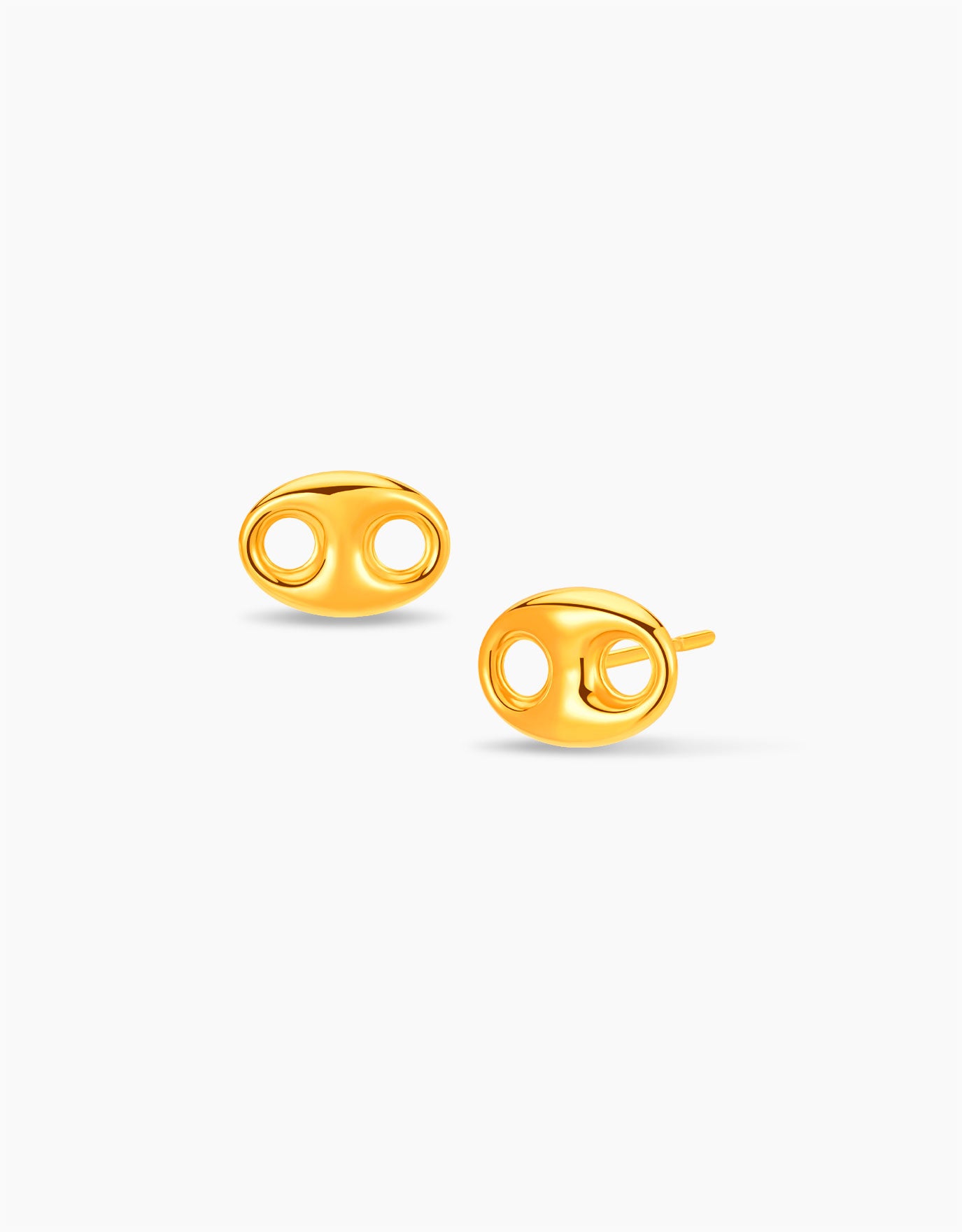 LVC MOD22 Glossy Tag Gold Earrings