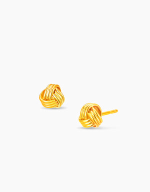 LVC MOD22 Triple Twirl Gold Earrings (Small)