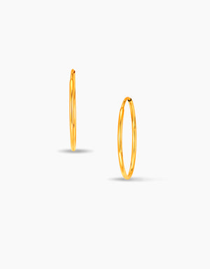 LVC MOD22 Sunbeam Shine Gold Hoop Earrings