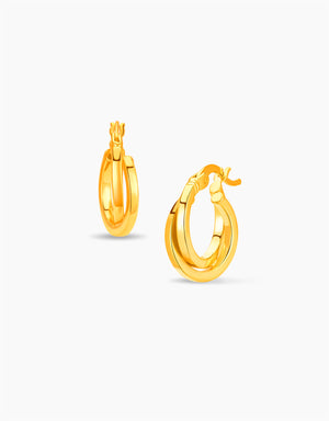 LVC MOD22 Dyad Loops Gold Hoop Earrings