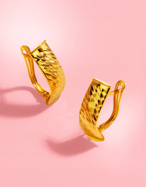 LVC MOD22 Statera Gold Hoop Earrings
