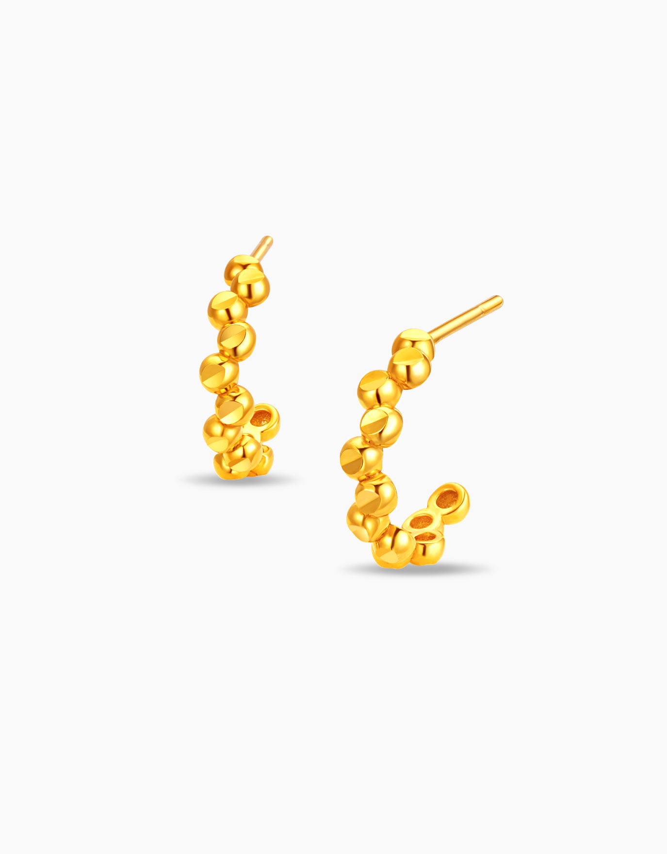 LVC MOD22 Riptide Bubbles Gold Hoop Earrings