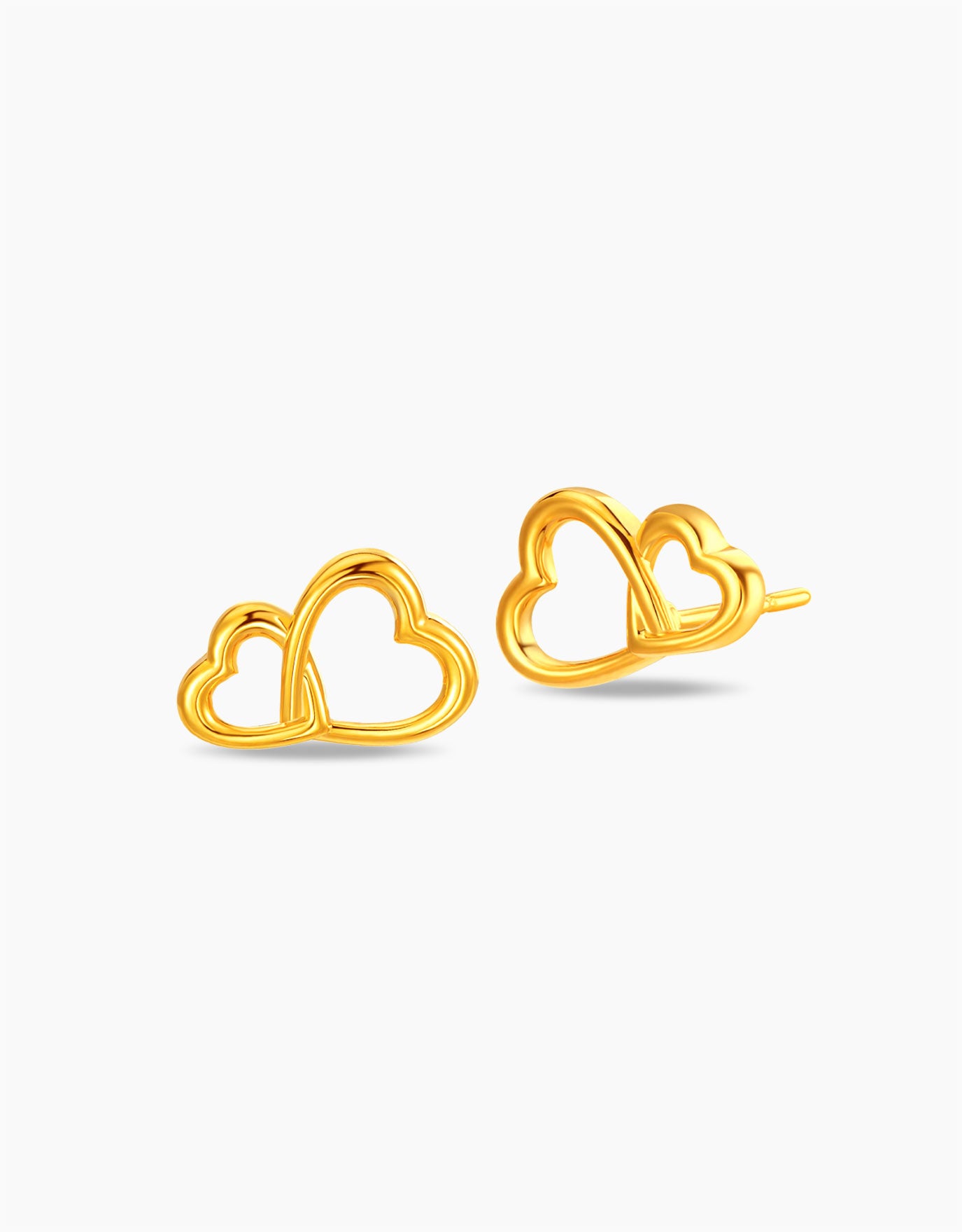 LVC MOD22 Heart-to-Heart Gold Earrings