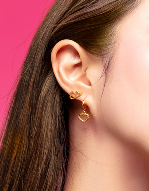 LVC MOD22 Heart-to-Heart Gold Earrings