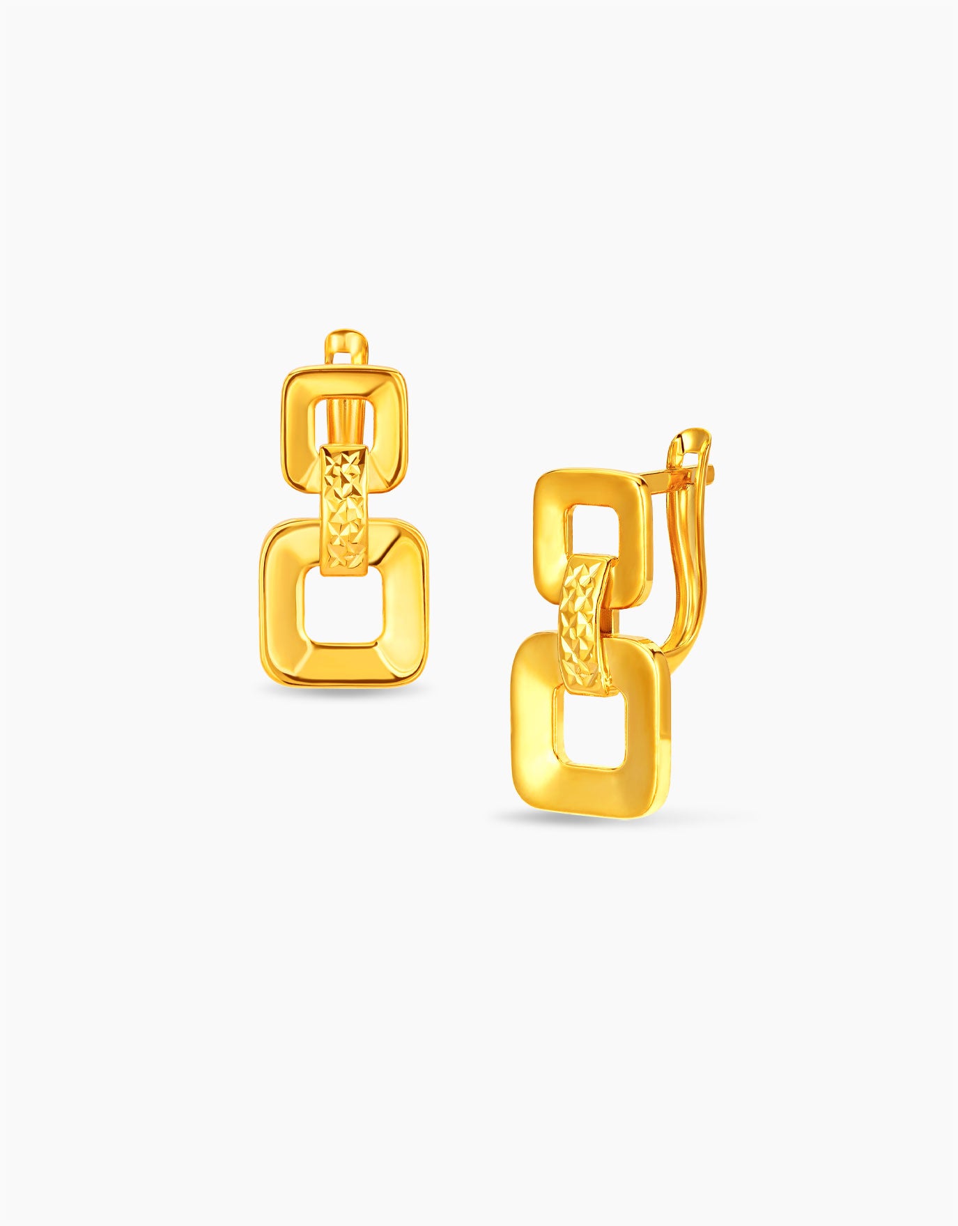 LVC MOD22 Duo Court Gold Earrings