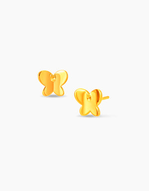 LVC MOD22 Butterfly Prism Gold Earrings