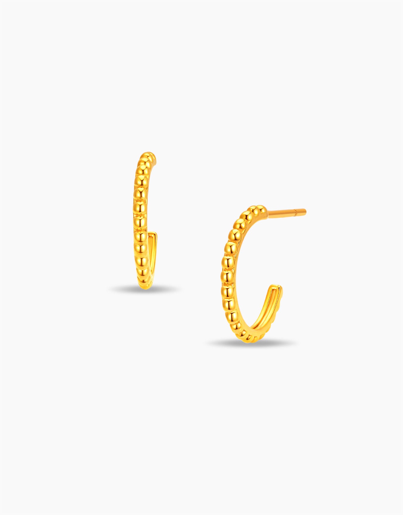 LVC MOD22 Luminous Line Gold Hoop Earrings