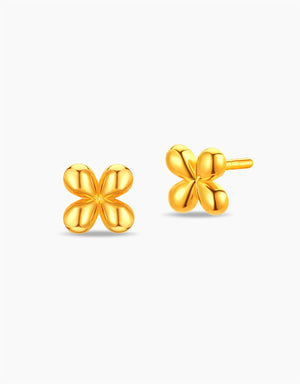 LVC MOD22 Clover Bloom Gold Earrings