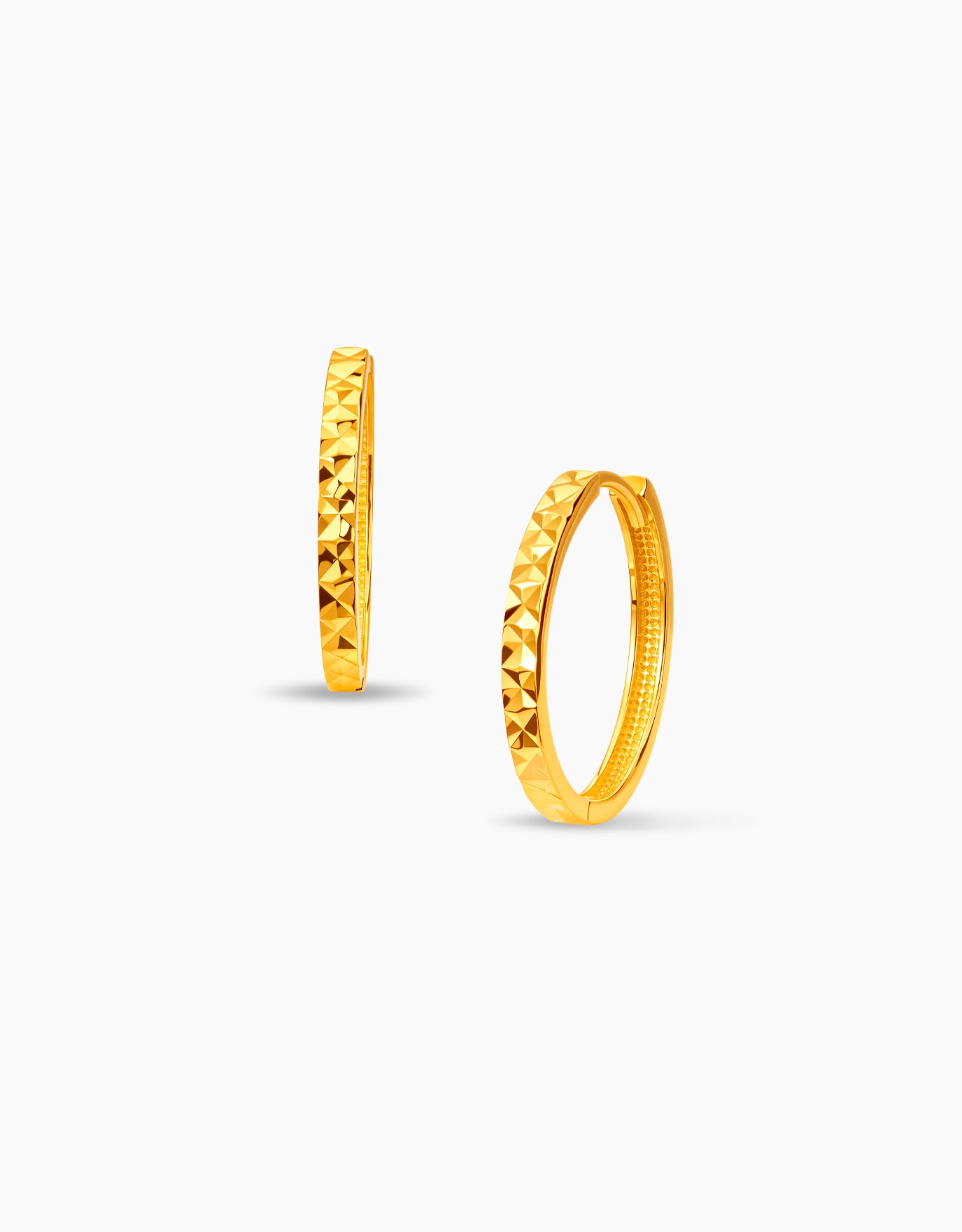 LVC MOD22 Rippling Twilights Gold Hoop Earrings