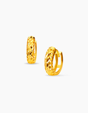LVC MOD22 Gilded Gemma Gold Hoop Earrings