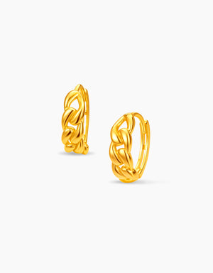 LVC MOD22 Mia's Braids Gold Hoop Earrings