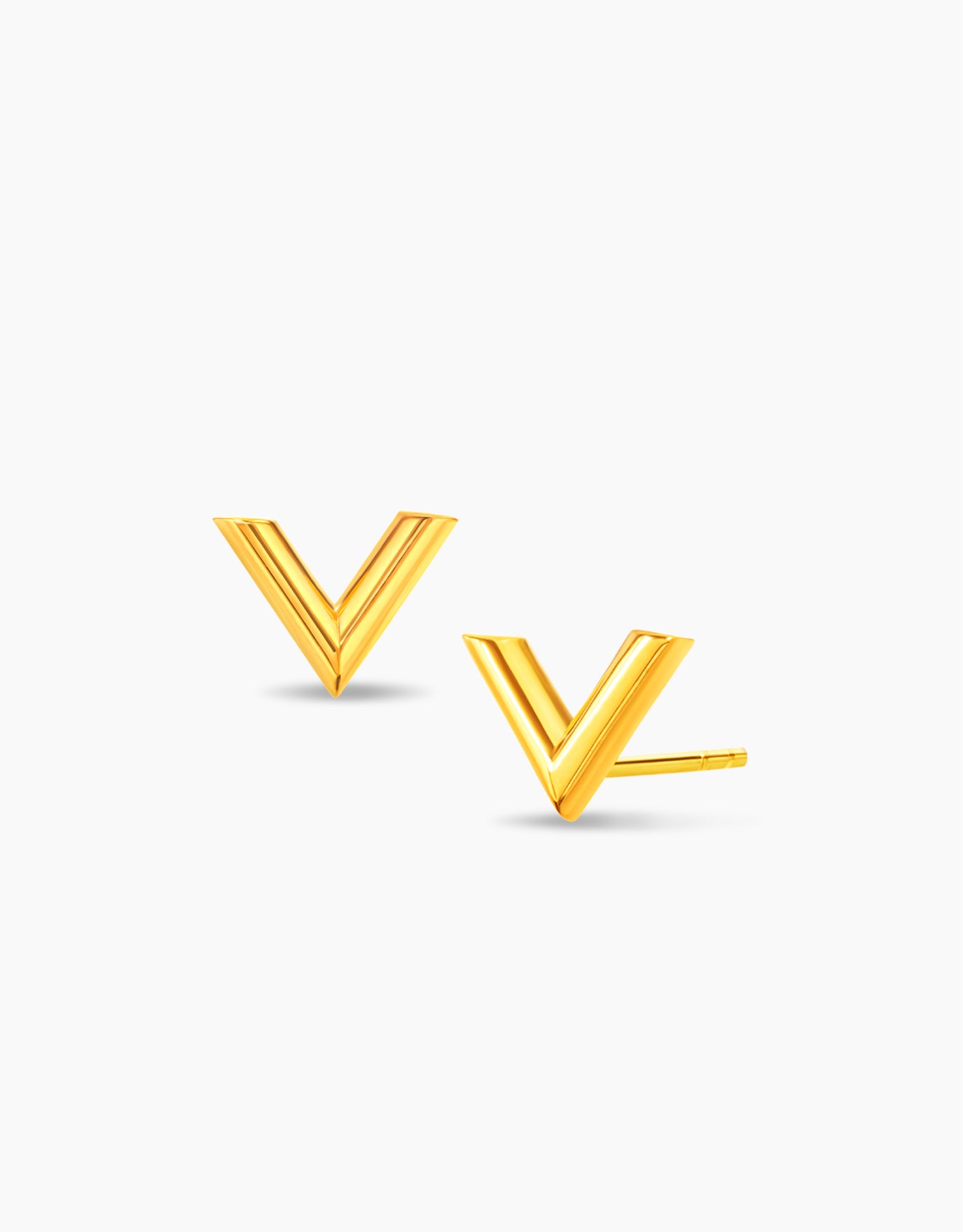 LVC MOD22 Trinique Angles Gold Earrings