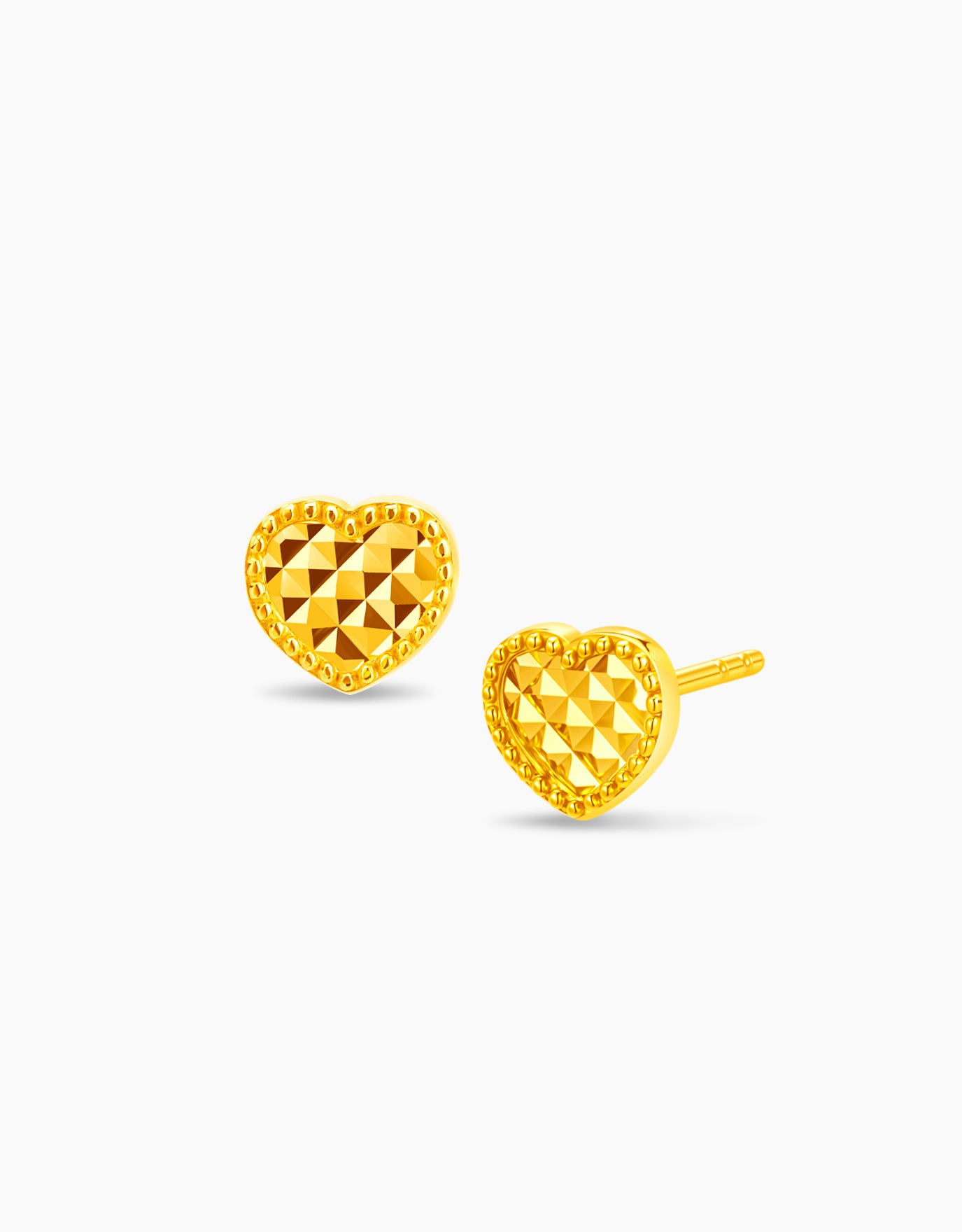 LVC MOD22 Prismatic Heart Gold Earrings