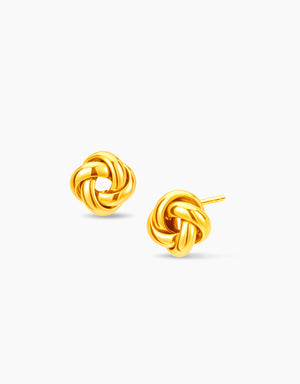 LVC MOD22 Infinity's Knot Gold Earrings