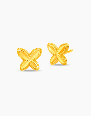 LVC MOD22 Cherish Butterfly Gold Earrings