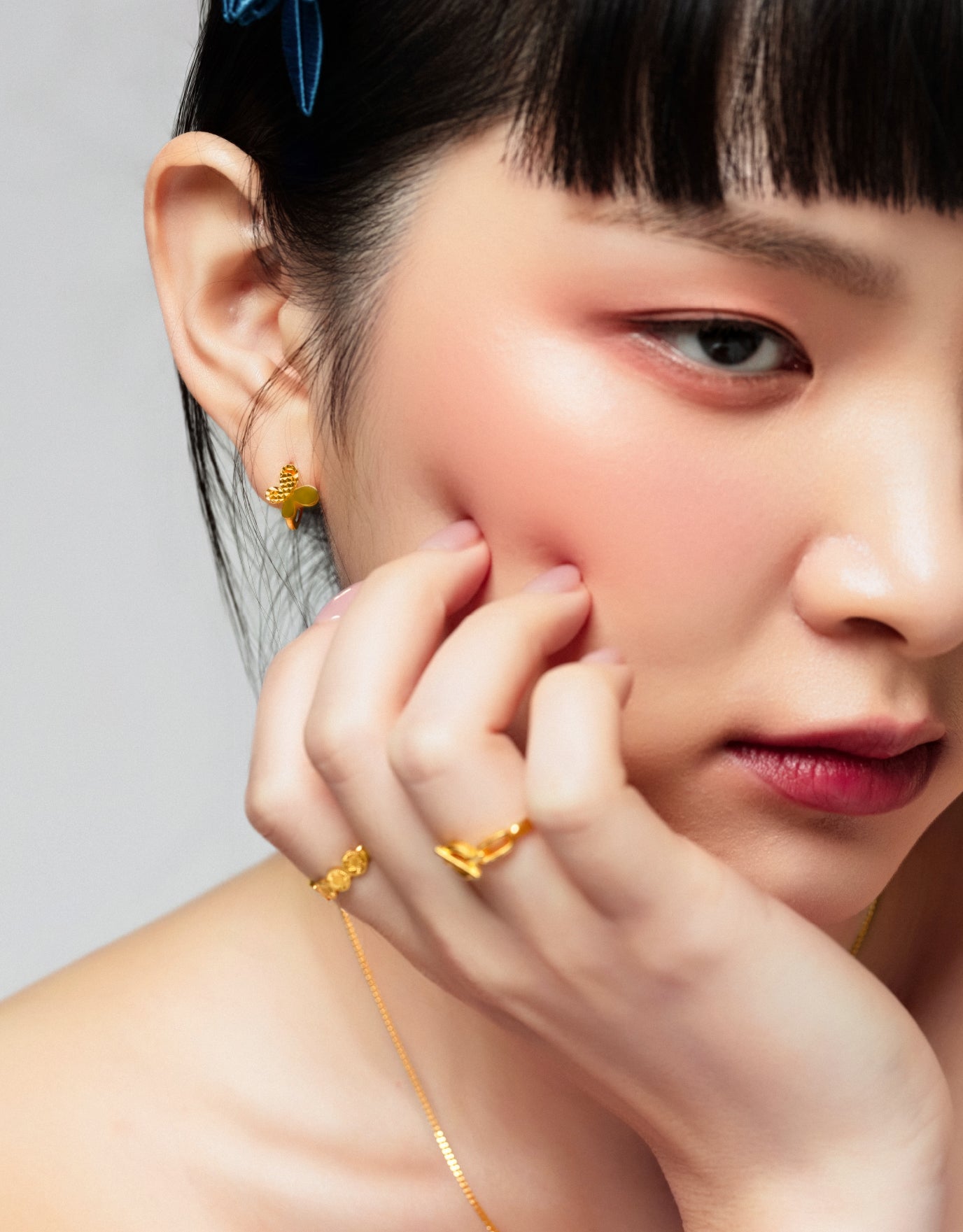 LVC MOD22 Butterfly Ascent Gold Hoop Earrings