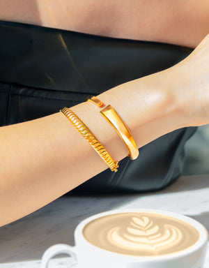 LVC MOD22 Serpent's Dance Gold Bangle