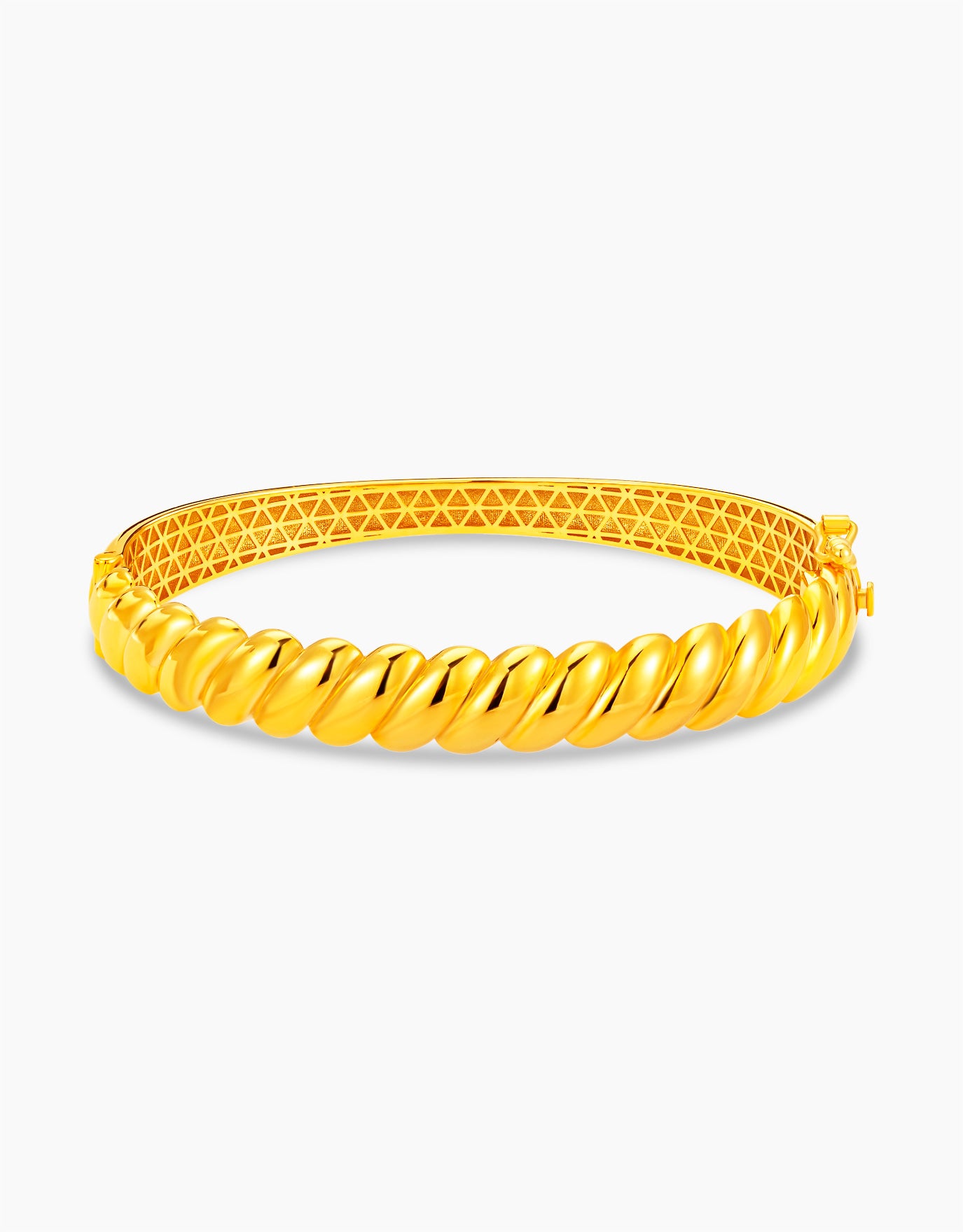 LVC MOD22 Croissant Swirl Gold Bangle