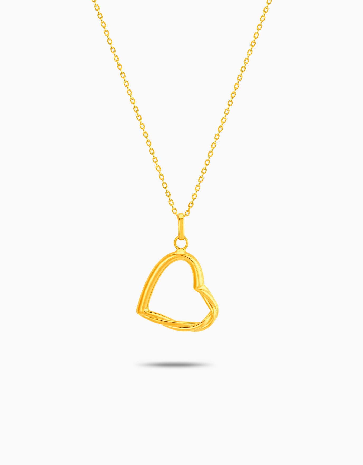 LVC MOD22 Semi-Twisted Heart Gold Necklace