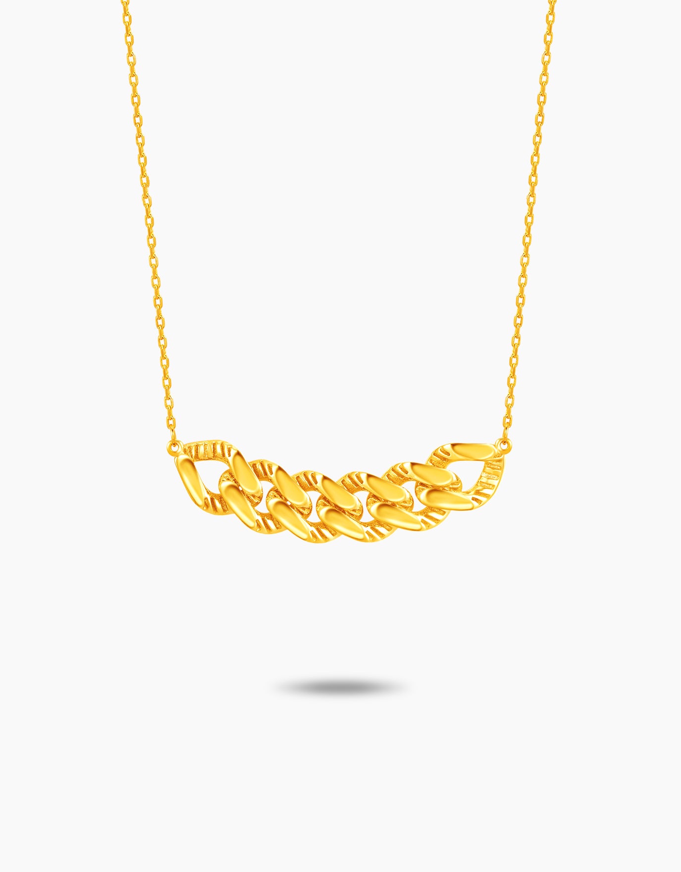 LVC MOD22 Curb Accent Gold Necklace