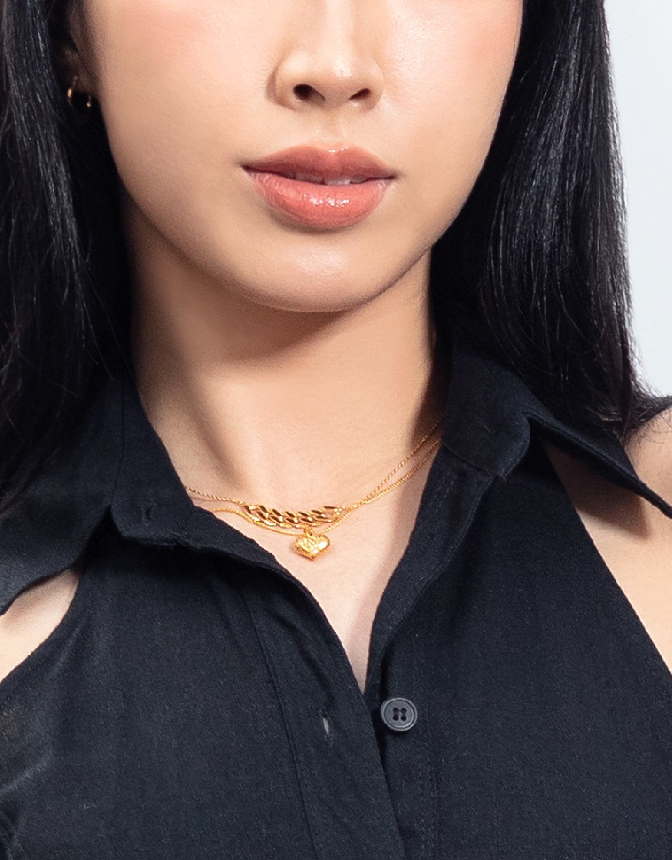 LVC MOD22 Curb Accent Gold Necklace