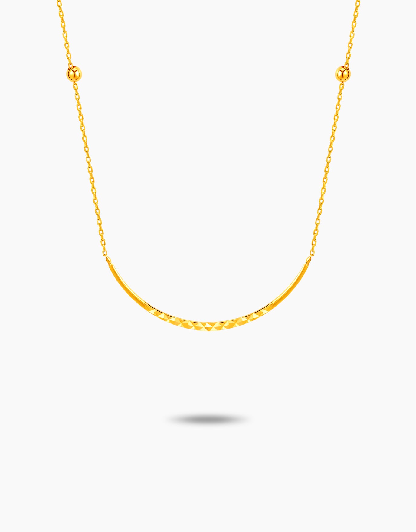 LVC MOD22 Serenity Curve Gold Necklace