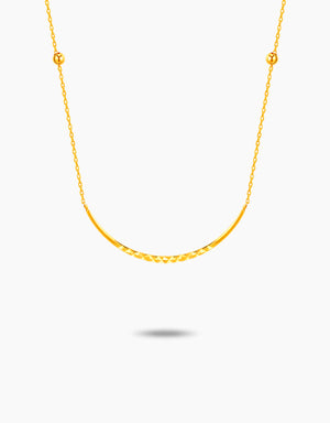 LVC MOD22 Serenity Curve Gold Necklace