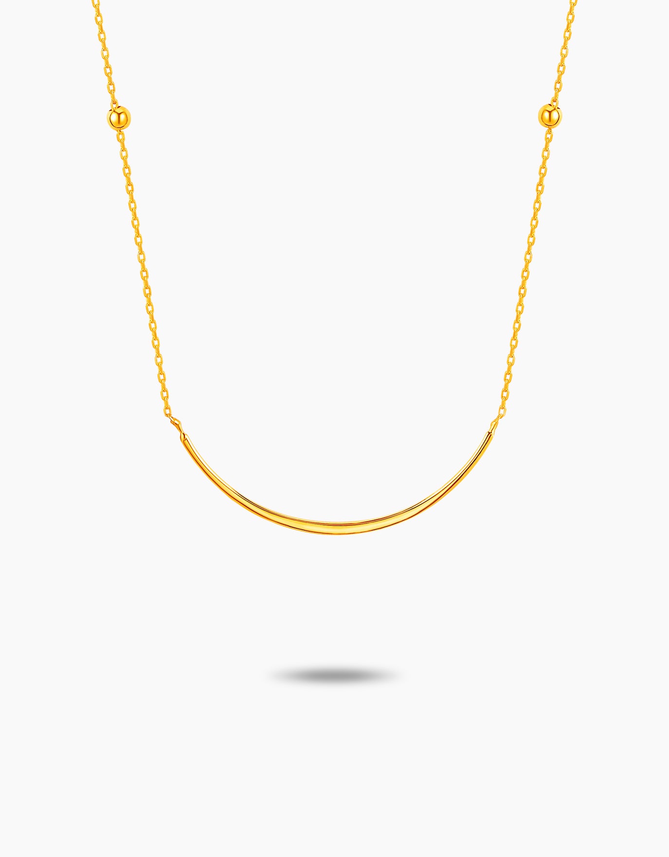 LVC MOD22 Serenity Curve Gold Necklace