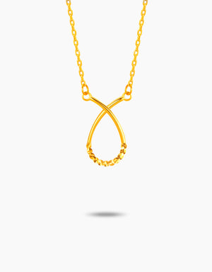 LVC MOD22 Teardrop Bliss Gold Necklace