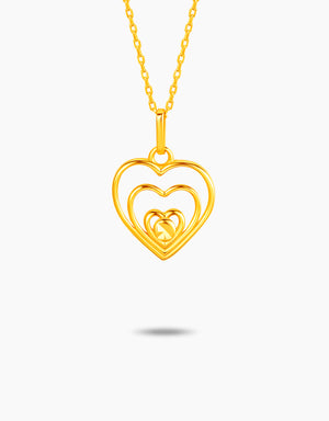 LVC MOD22 Heart of Hearts Gold Necklace