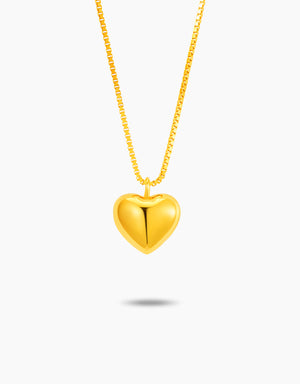 LVC MOD22 Heartbeat Box Chain Gold Necklace