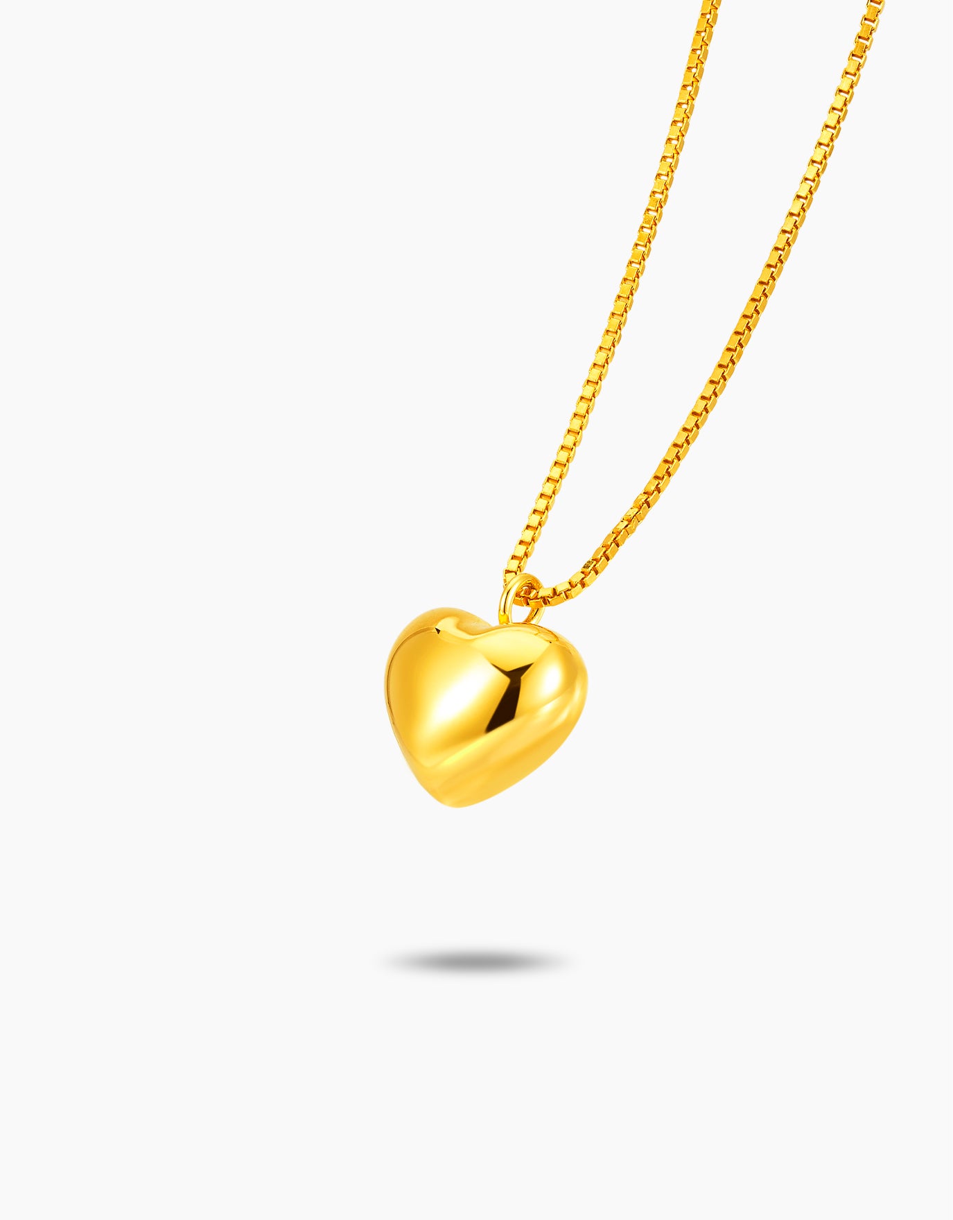LVC MOD22 Heartbeat Box Chain Gold Necklace