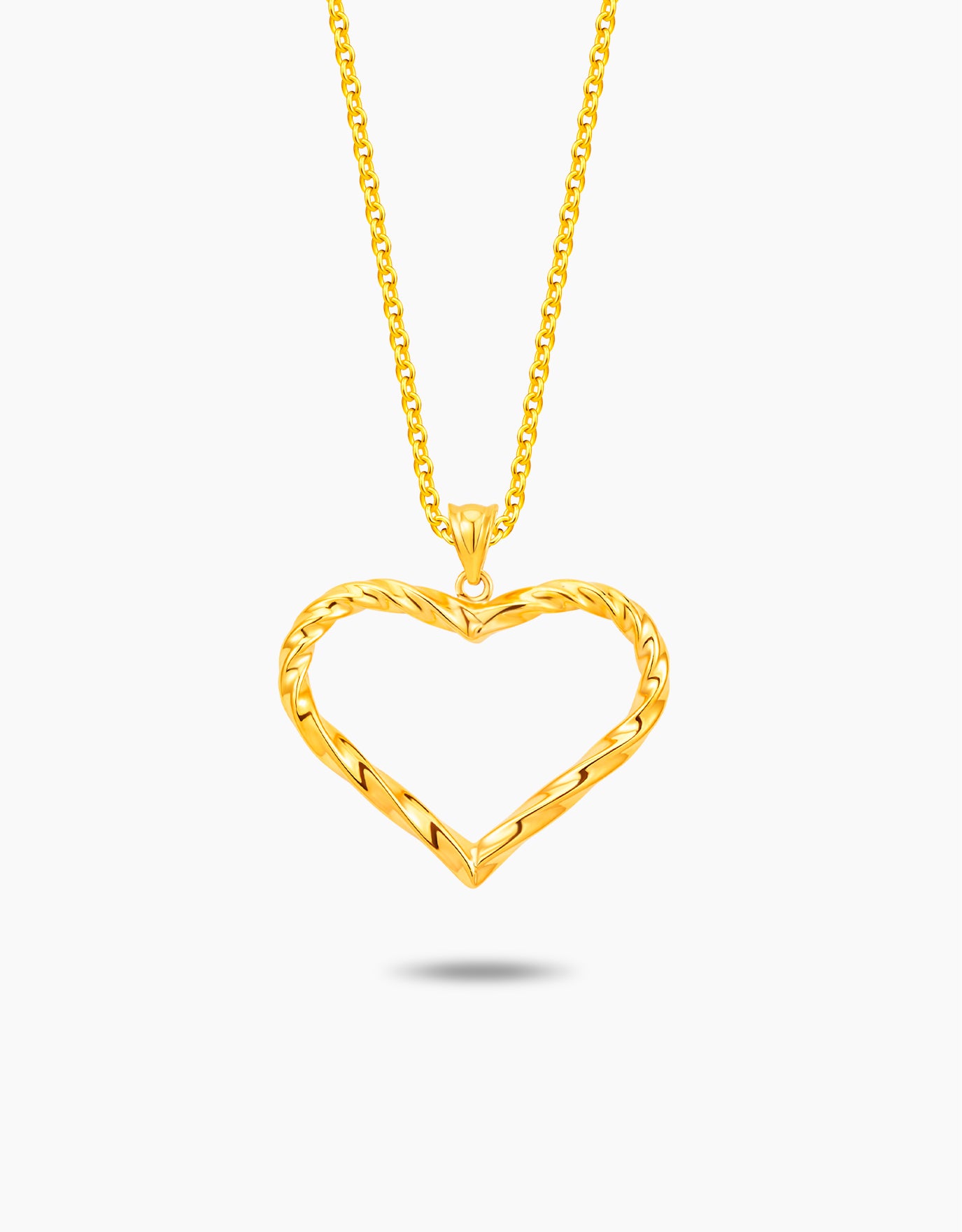 LVC MOD22 Twisted Heart Gold Pendant