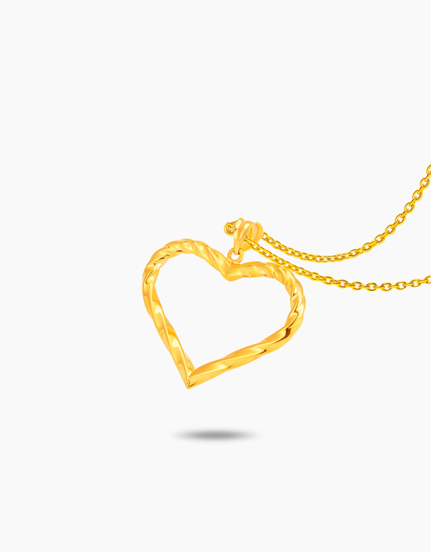 LVC MOD22 Twisted Heart Gold Pendant