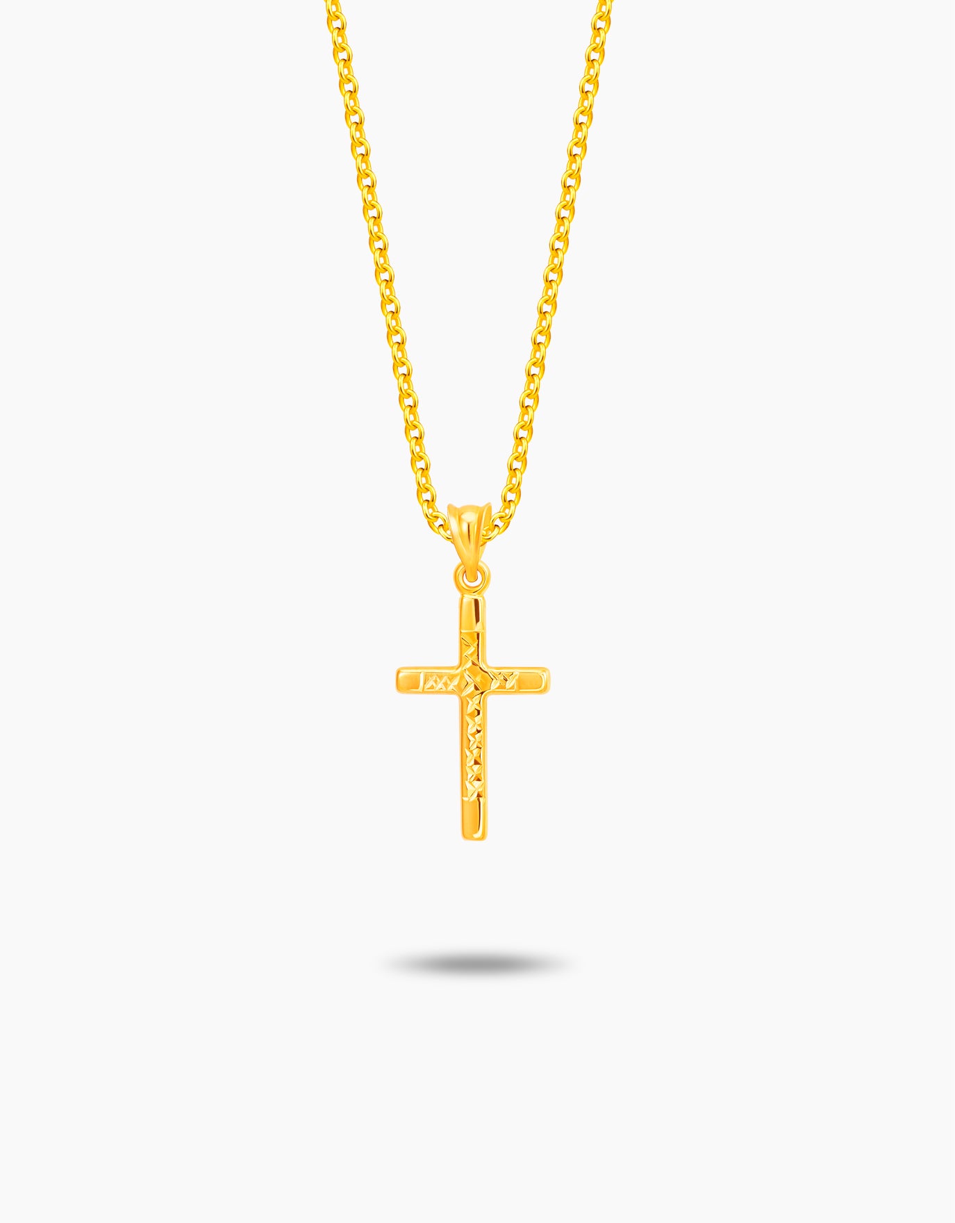 LVC MOD22 Elysian Crosscuts Gold Cross Pendant