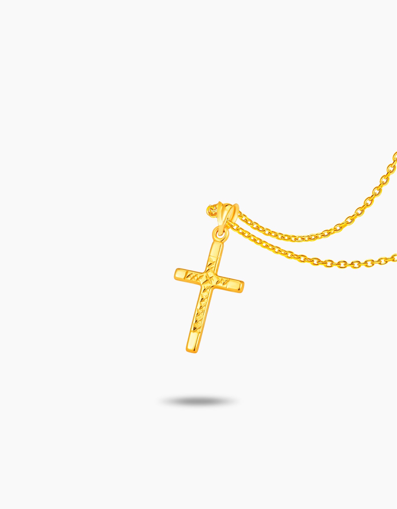 LVC MOD22 Elysian Crosscuts Gold Cross Pendant