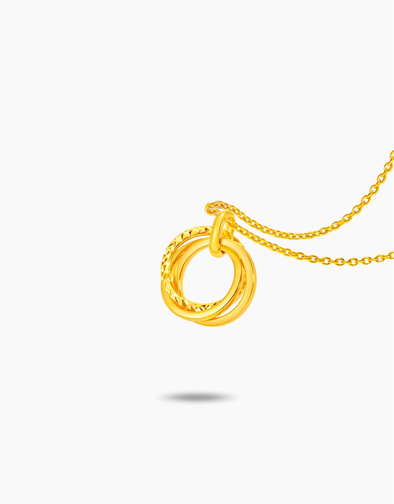 LVC MOD22 Trifold Halo Gold Pendant