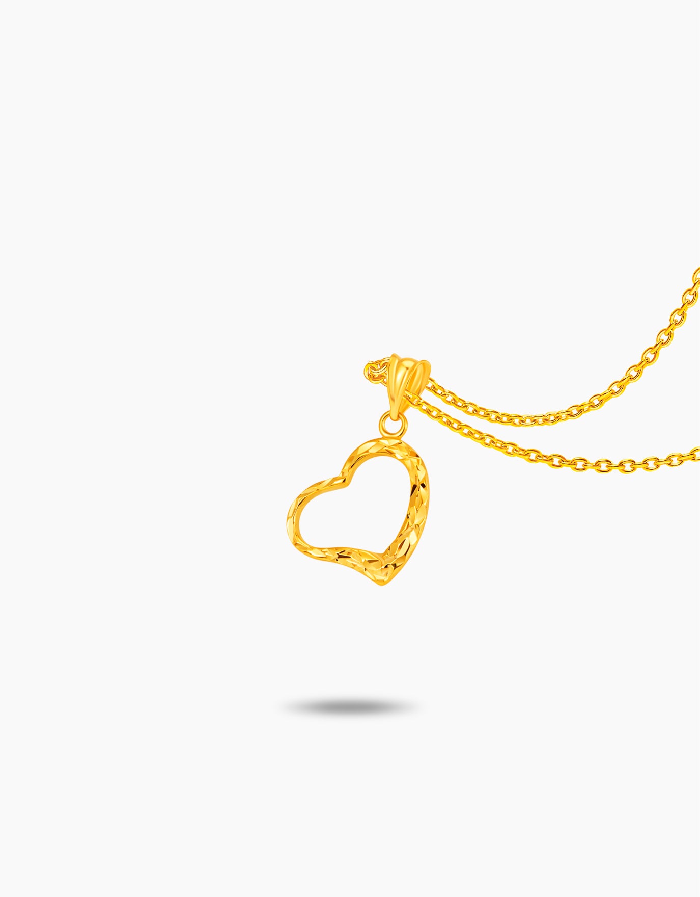 LVC MOD22 Sculpted Heart Gold Pendant