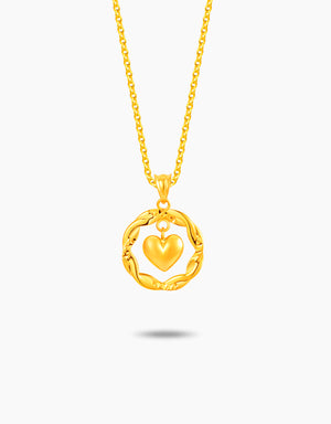 LVC MOD22 Heart Wreath Gold Pendant